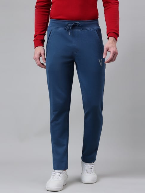 Van Heusen Blue Cotton Regular Fit Trackpants-picture-38