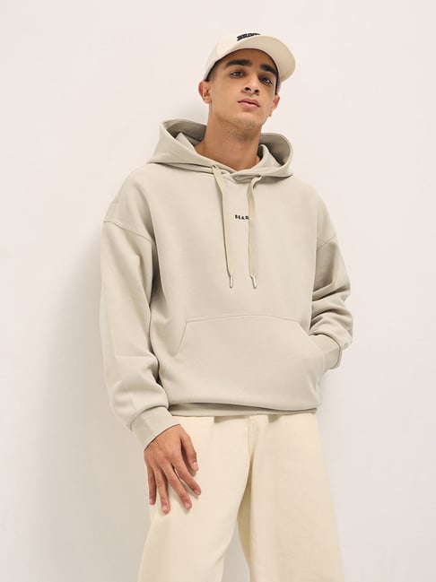 The Bear House Beige Relaxed Fit Hoodie-picture-10