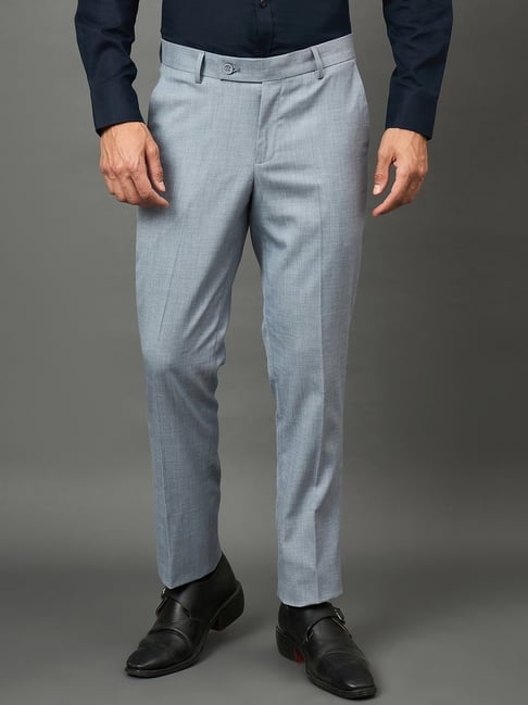 Club York Grey Regular Fit Trousers