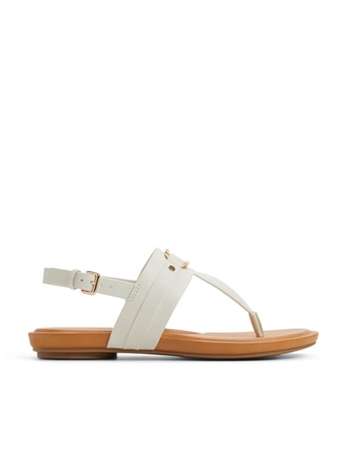 Aldo Women's TAYLEN White T-Strap Sandals