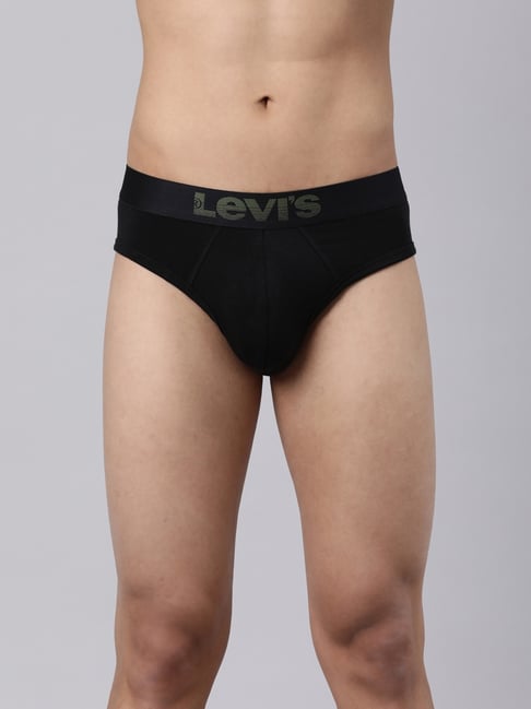 Levi's Black Blended Solid Briefs-picture-47