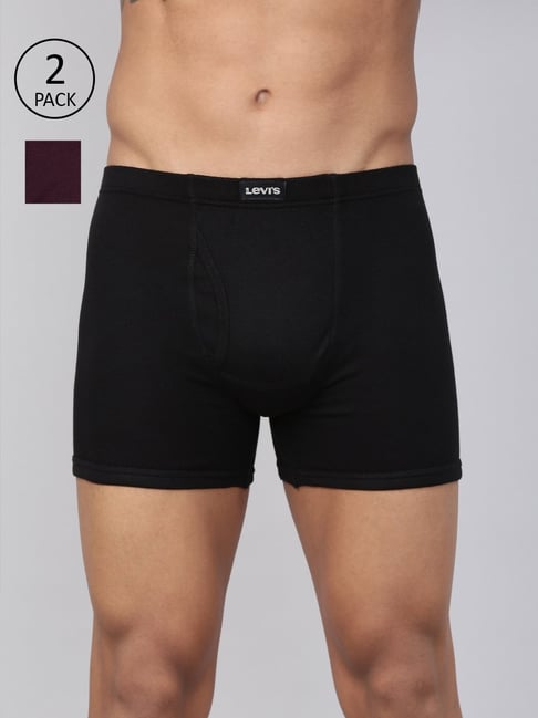 Levi's Assorted Cotton Solid Trunks Pack of 2-picture-36