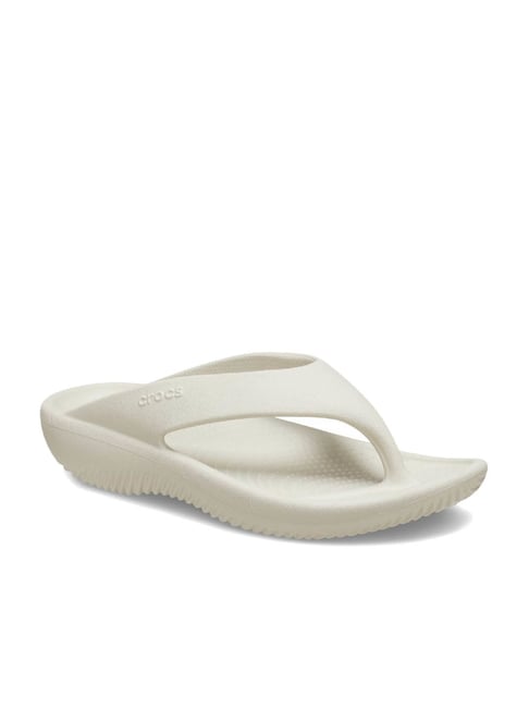 Crocs Women's Mellow Recovery Off White Flip Flops