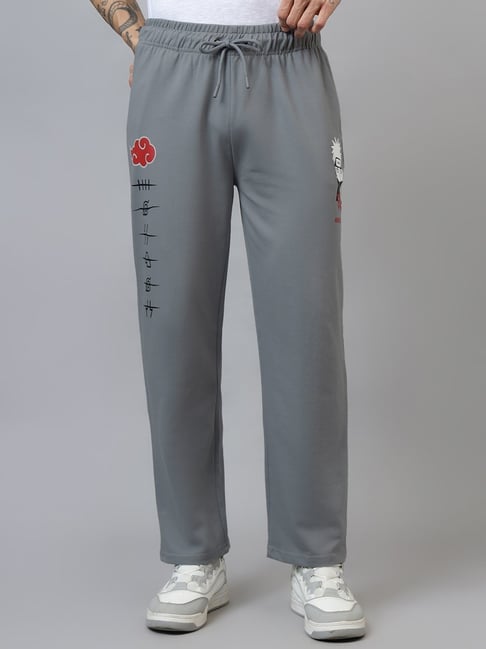 Free Authority Grey Regular Fit Plain Joggers