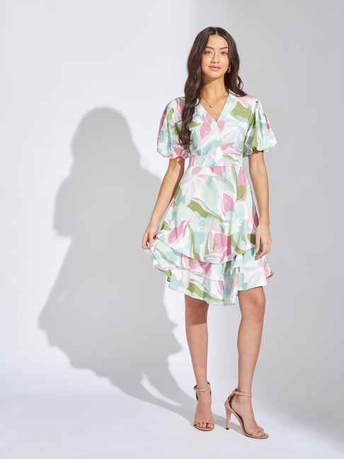 pink cap sleeve skater dress ASOS LUXE Curve eyelet corseted lace sleeve mini skater dress in pink