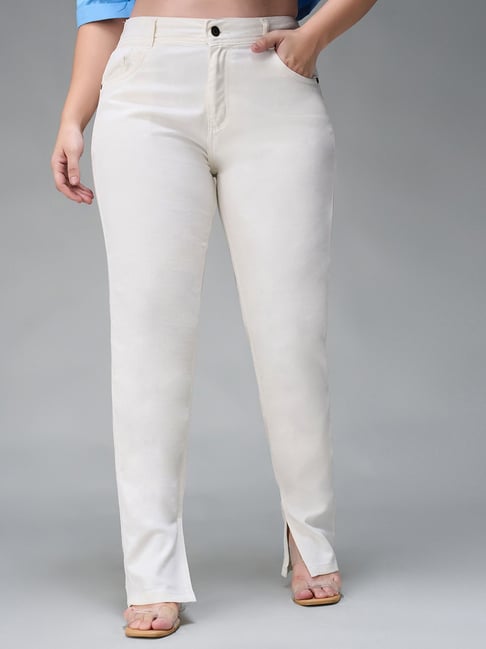 Miss Chase A+ White Denim Skinny Fit Jeans-picture-34
