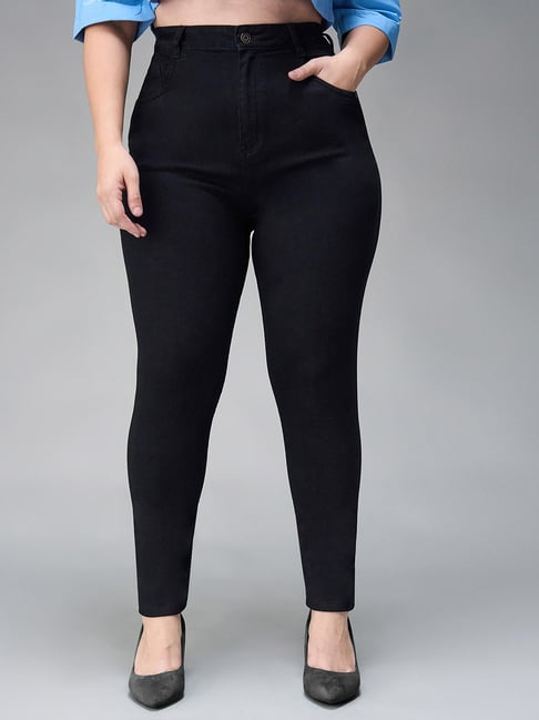 Fashion Jeans Thick Girl Skinny Jeans Miss Chase A+ Black Denim