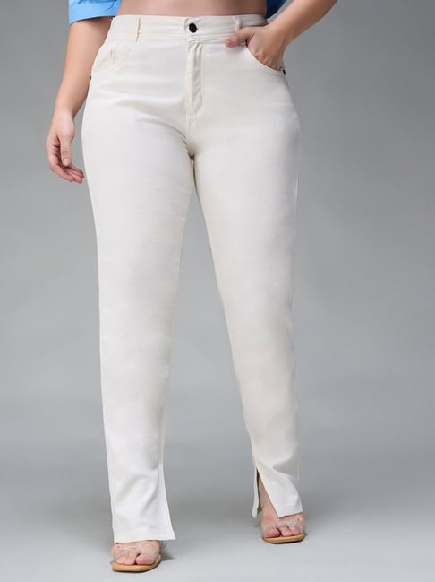 Miss Chase A+ White Denim Skinny Fit Jeans-picture-29