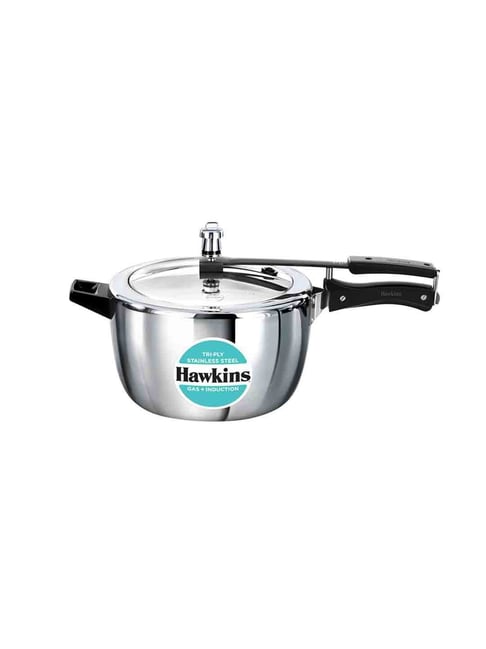 Hawkins 7 L Triply Stainless Steel Pressure Cooker,Wide Cooker, Inner Lid Cooker, Silver (HSST7W)