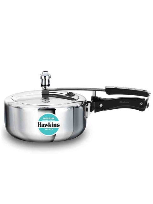 Hawkins 3 L Tri-Ply Pressure Cooker cum Pan, Triply Inner Lid Cooker, Pan, Silver (SSTPP3)