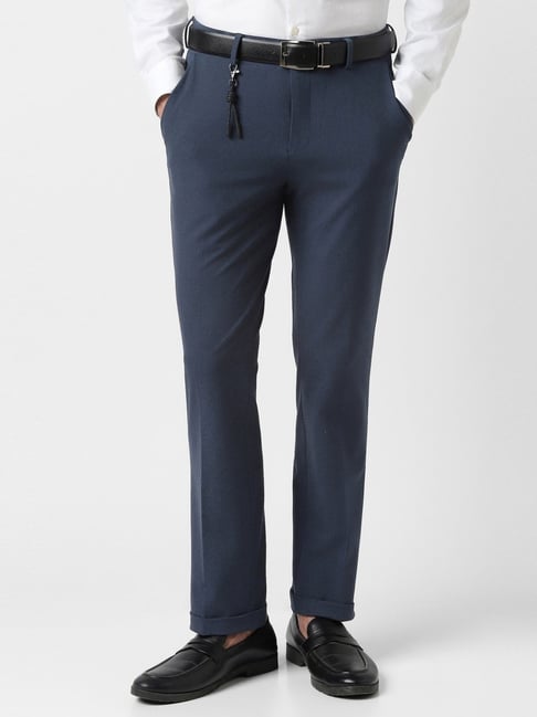 Van Heusen Navy Skinny Fit Trousers-picture-41