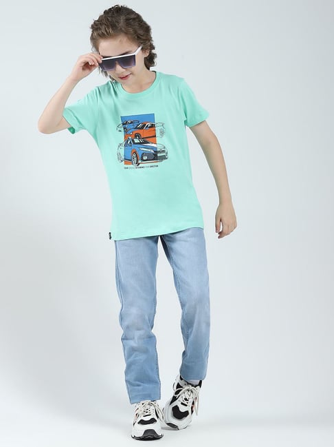 Monte Carlo Boys White, Green & Blue Printed Regular Fit T-Shirt - Pack of 3-picture-45