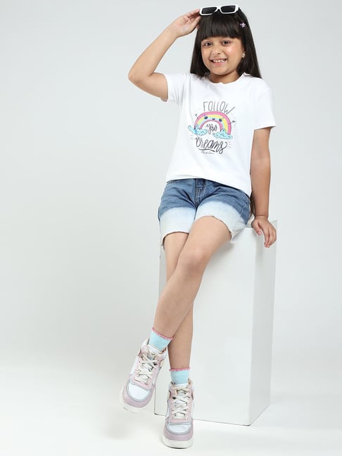 Monte Carlo Girls White & Pink Printed Regular Fit T-Shirt - Pack of 2-picture-26