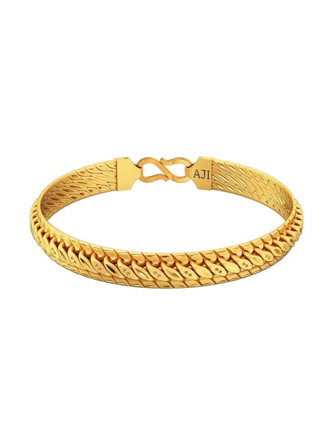 Joyalukkas 22k (916) Classic Patterned Gold Bracelet For Men