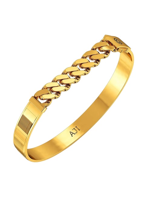 Joyalukkas 22k (916) Textured Flow Gold Bracelet For Men