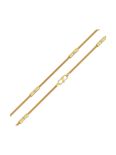 Joyalukkas 22k (916) Sculpted Beads Gold Snake Chain For Women