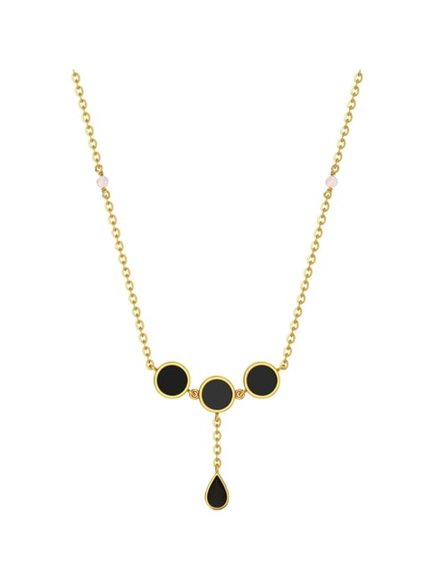 Joyalukkas 22k (916) Round Bliss & Dewdrop Charm Gold Necklace For Women