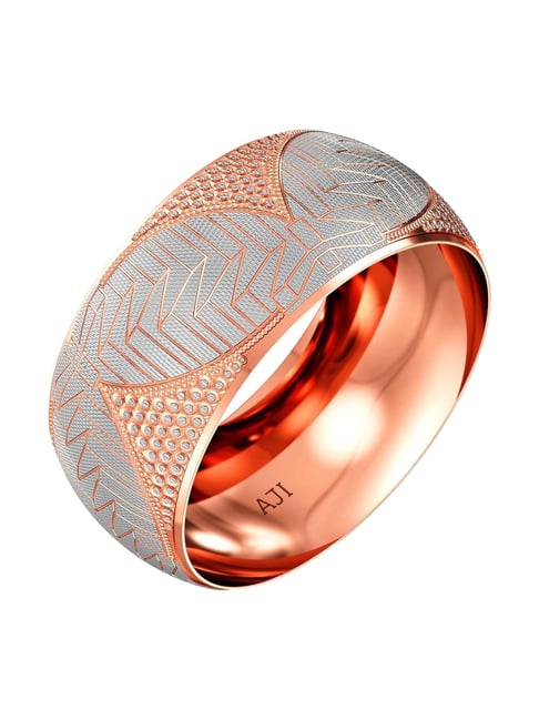 Joyalukkas 22k (916) Intricate Leaf Grid Gold Bangle For Women