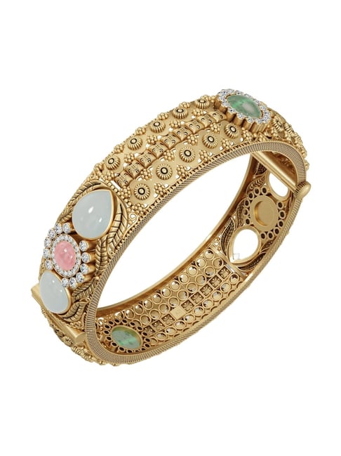 Joyalukkas 22k (916) Structured Bloom Gold Bangle For Women
