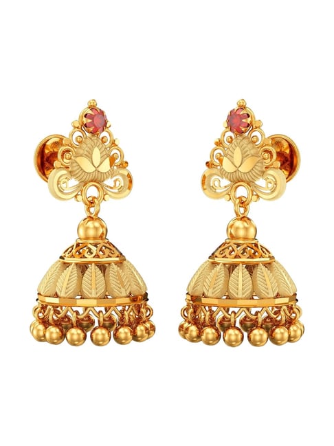 Joyalukkas 22k (916) Foliage Gold Earring For Women