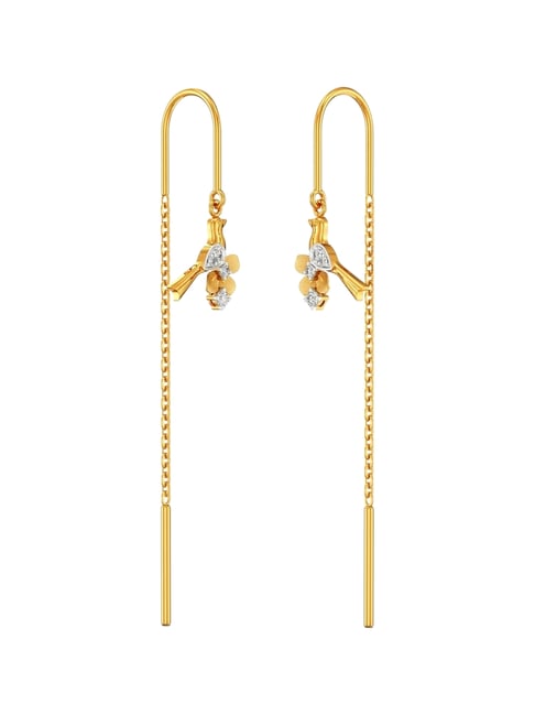 Joyalukkas 22k (916) Graceful Floral Birds Gold Earrings For Women-picture-39