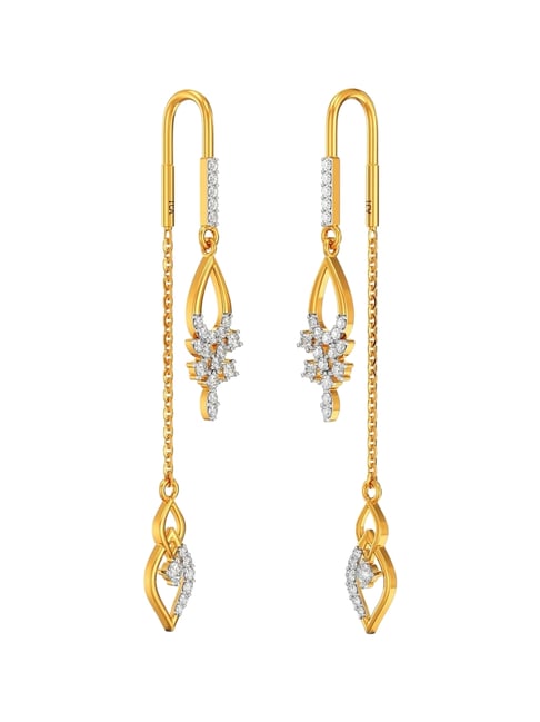 Joyalukkas 22k (916) Luxurious Tear Drop Gold Earrings For Women-picture-20