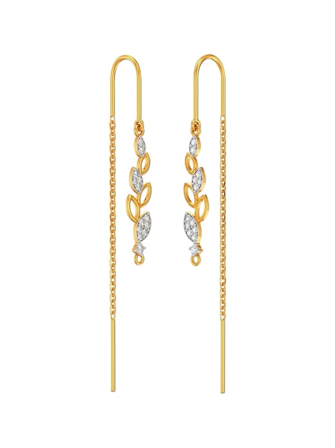 Joyalukkas 22k (916) Branching Beauty Gold Earrings For Women-picture-14