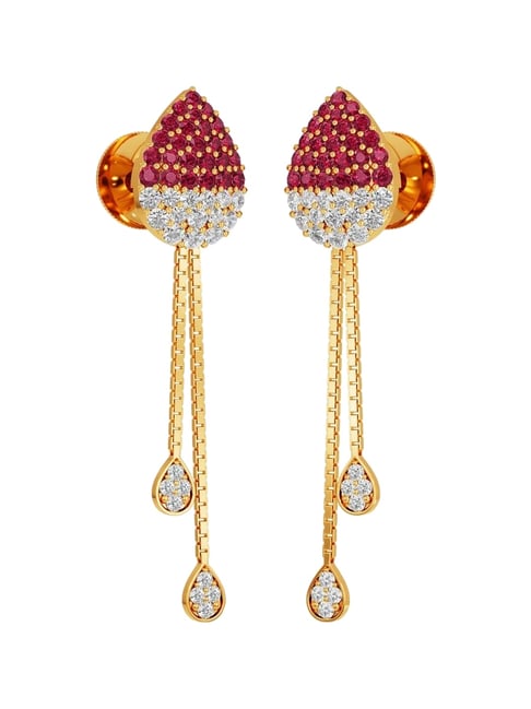 Joyalukkas 22k (916) Ethereal Dewdrop Beauty Gold Earrings For Women-picture-30