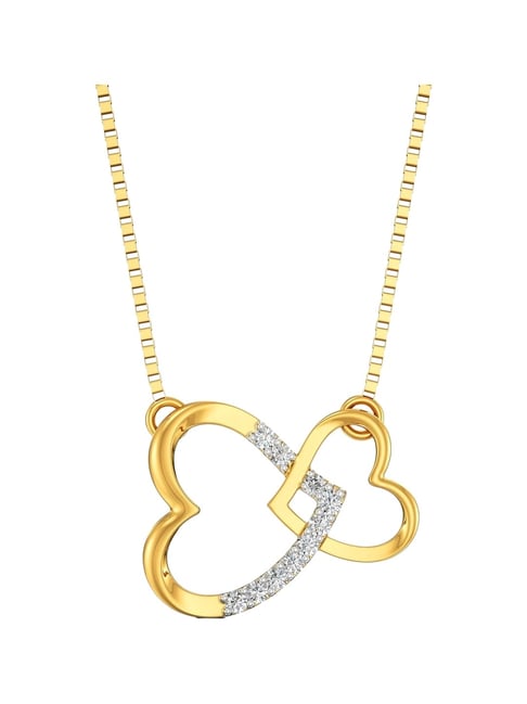 Joyalukkas 22k (916) Forever Linked Hearts Gold Necklace For Women