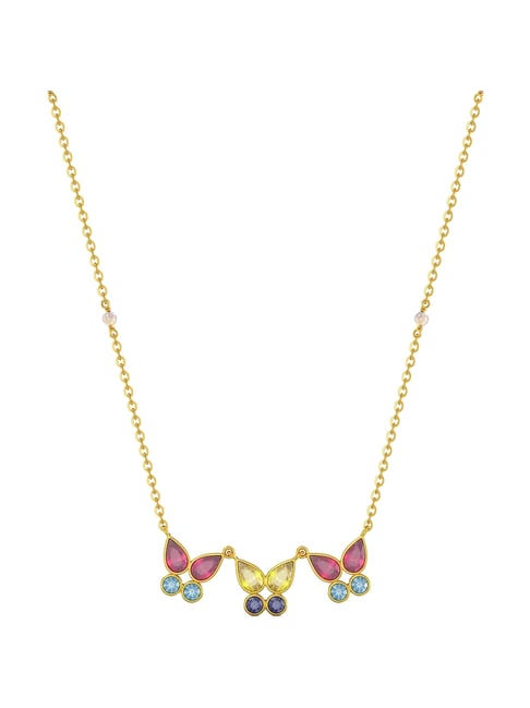 Joyalukkas 22k (916) Radiant Triple Butterfly Gold Necklace For Women