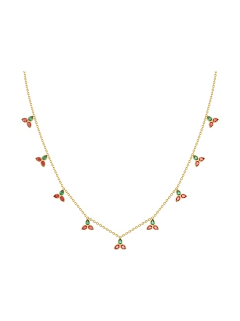 Joyalukkas 22k (916) Eternal Floral Charm Gold Necklace For Women