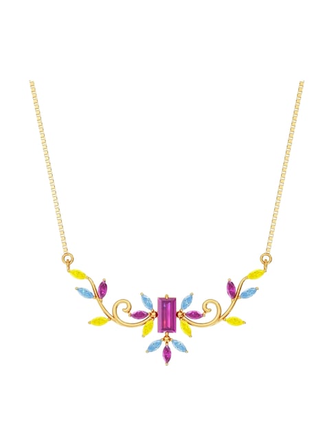 Joyalukkas 22k (916) Blooming Radiance Gold Necklace For Women-picture-19