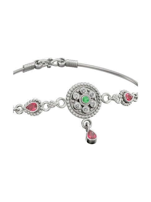 Joyalukkas 925 Silver Ornate Traditional Anklets For Women-picture-17