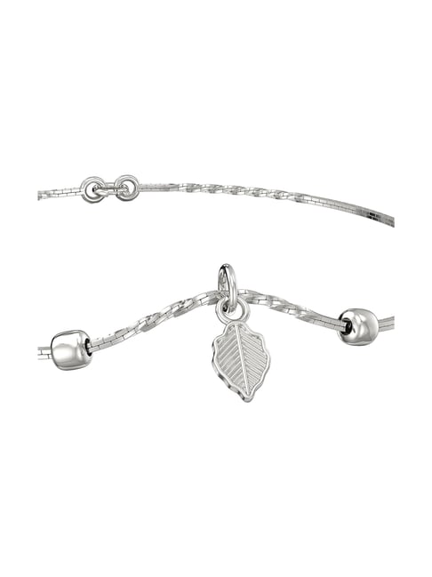 Joyalukkas 925 Silver Whimsical Leaf Anklets For Women-picture-28