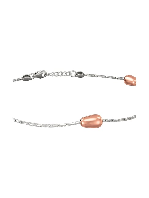 Joyalukkas 925 Silver Trendy Beaded Anklets For Women-picture-10