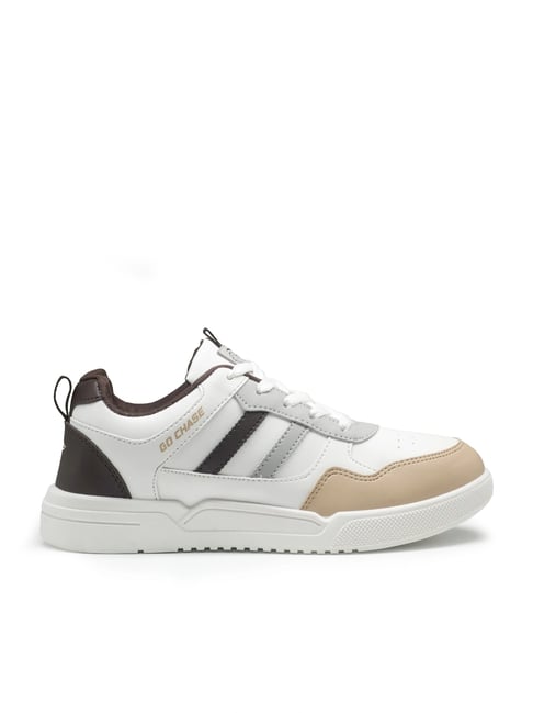 ＊＊＊　エーシーン Buy Asian Men's CRUZER-01 White & Brown Sneakers at Best Price