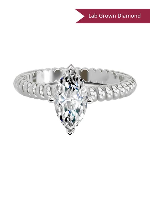Sparkles White Gold Lab Grown 1 Diamond 1.25ct 14KT Marquise Ring For Women-picture-20