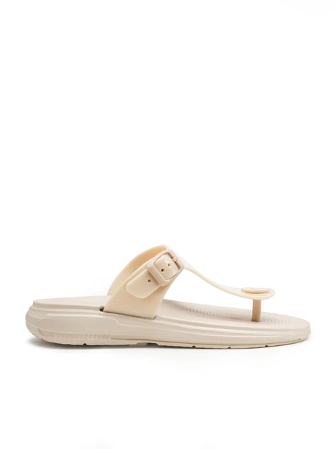 Asian INDIGO-20 Women's INDIGO-20 Beige T- Strap Sandals