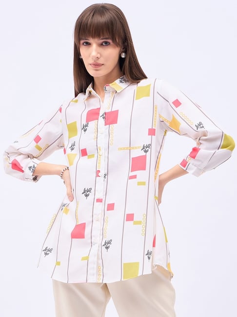 Winza Designer Off White Abstract Shirt-picture-32