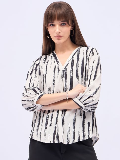 Winza Designer Cream Abstract Top-picture-11