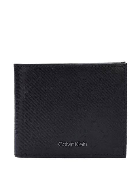 Calvin Klein Black Logo Leather Bi-Fold Wallet