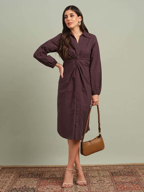 Collared Knot Shirt Dress Buy Mango Knot Detail Shirt Dress 2025
