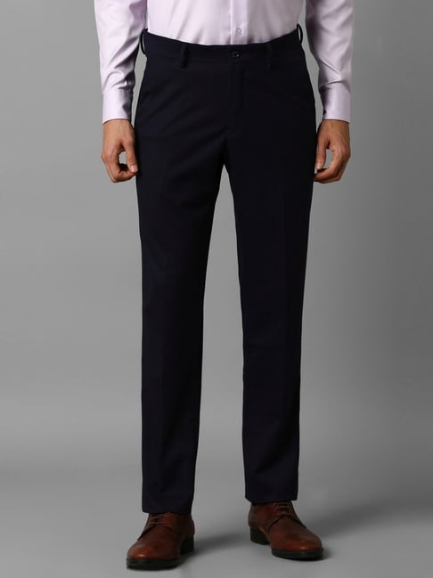 Louis Philippe Black Slim Fit Trousers-picture-19