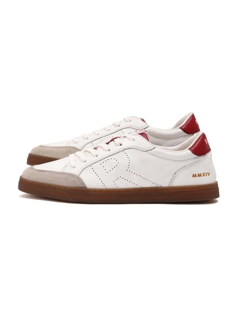 Buy Rare Rabbit Men's Off White & Red Sneakers at Best Price