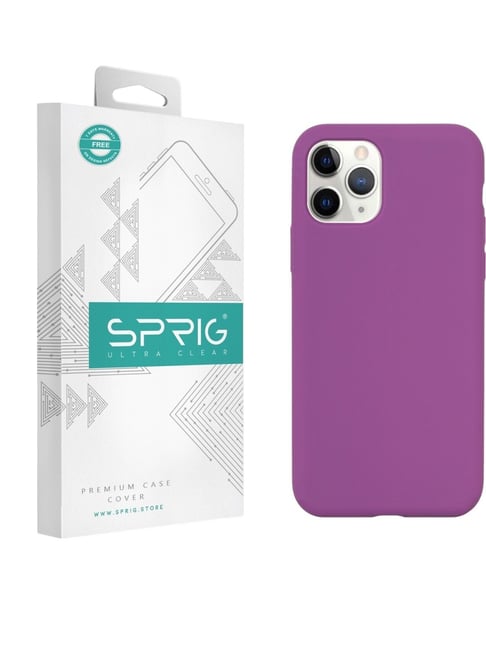 Sprig Liquid Silicone Back Cover for APPLE iPhone 11 Pro (Purple)
