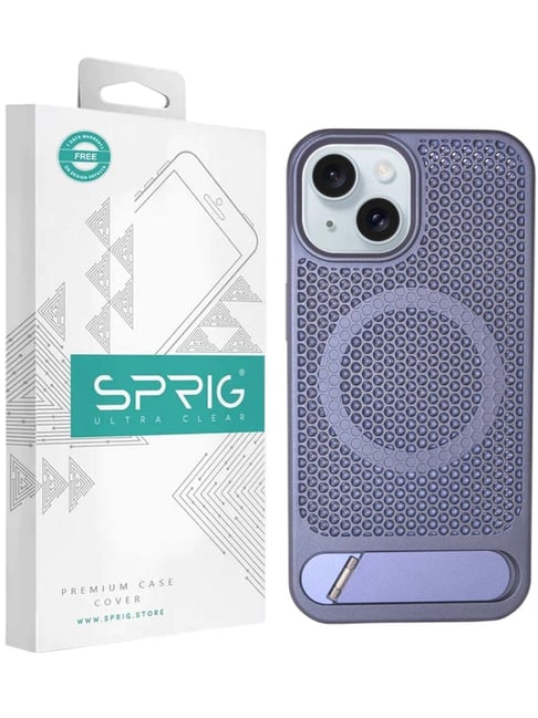 Sprig Back Cover for iPhone 15 Plus Magsafe PC Stand Back Cover (Blue)-picture-39