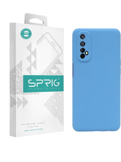 Sprig Liquid Silicone Back Cover for Realme Narzo 20 Pro (Blue)