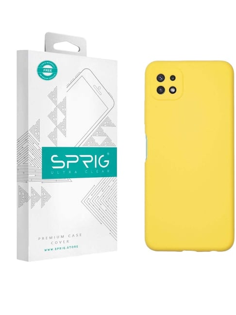Sprig Liquid Silicone Back Cover for SAMSUNG Galaxy A22 5G (Yellow)-picture-14