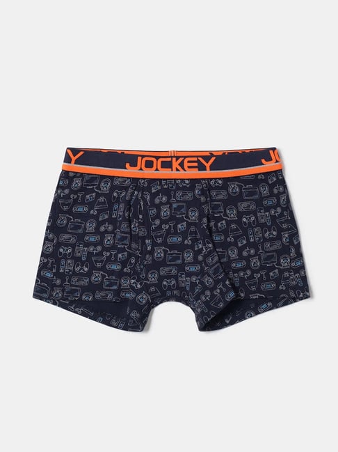 Jockey Boys Multicolor Cotton Printed Trunks Pack of