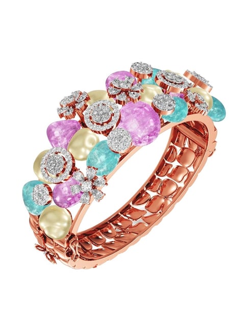 Buy Joyalukkas 18k (750) Luminous Multi-Stone Diamond Bracelet